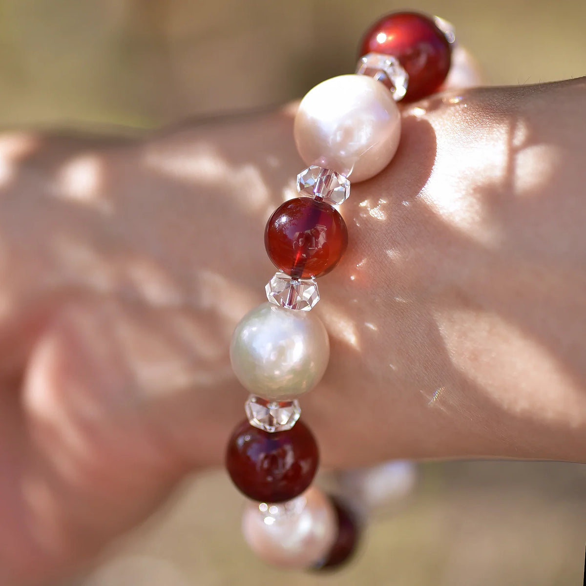 レッドアンバー＆バロックパール